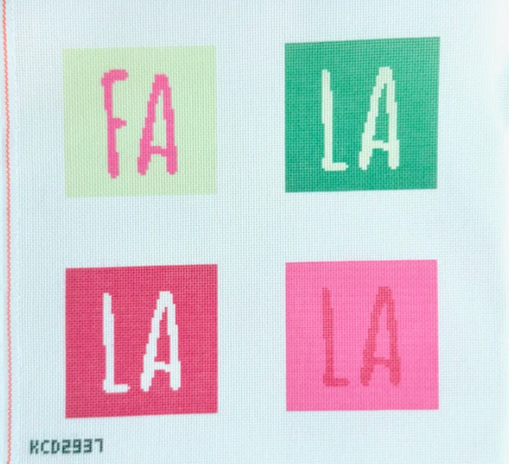Fa La La Coasters Printed Canvas