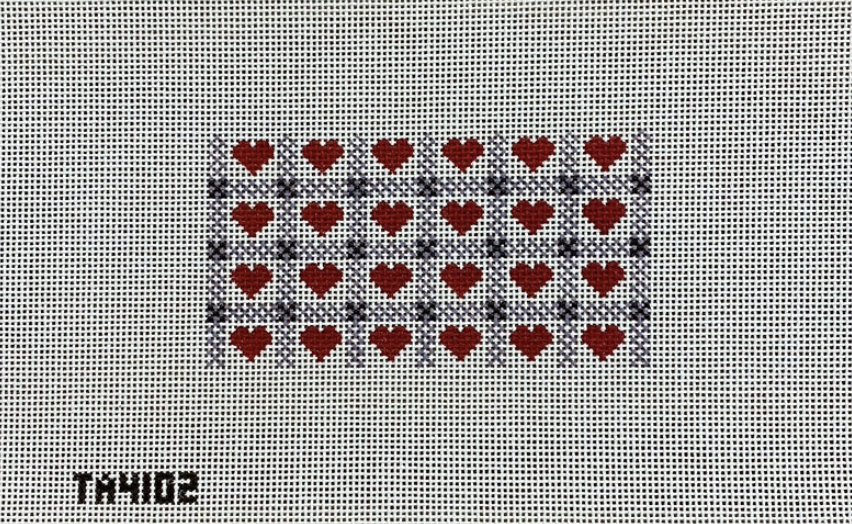 Hearts and Gingham Insert - Red & Purple