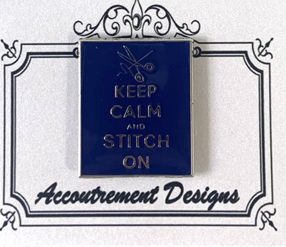 Keep Calm and Stitch On Navy Needleminder