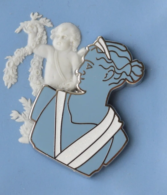 Blue Greek Goddess Statue Needleminder