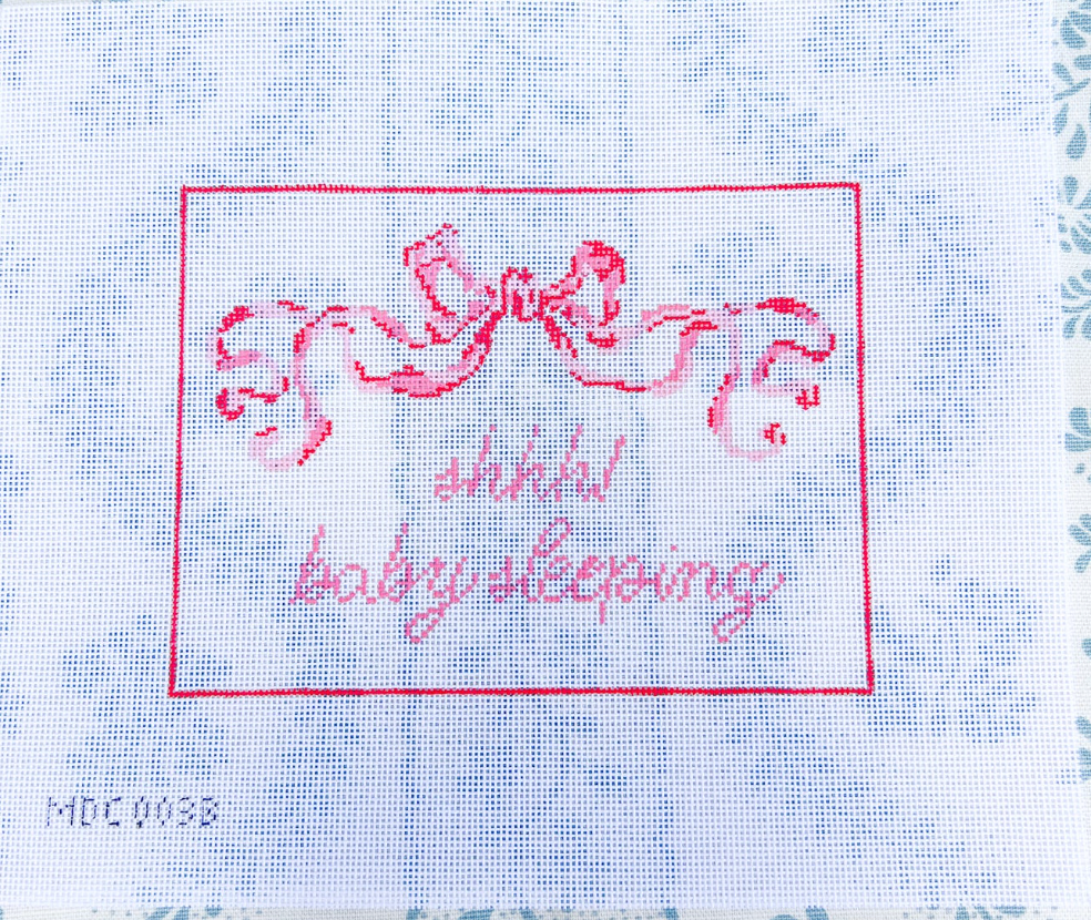 Pink Bow Baby Sleeping