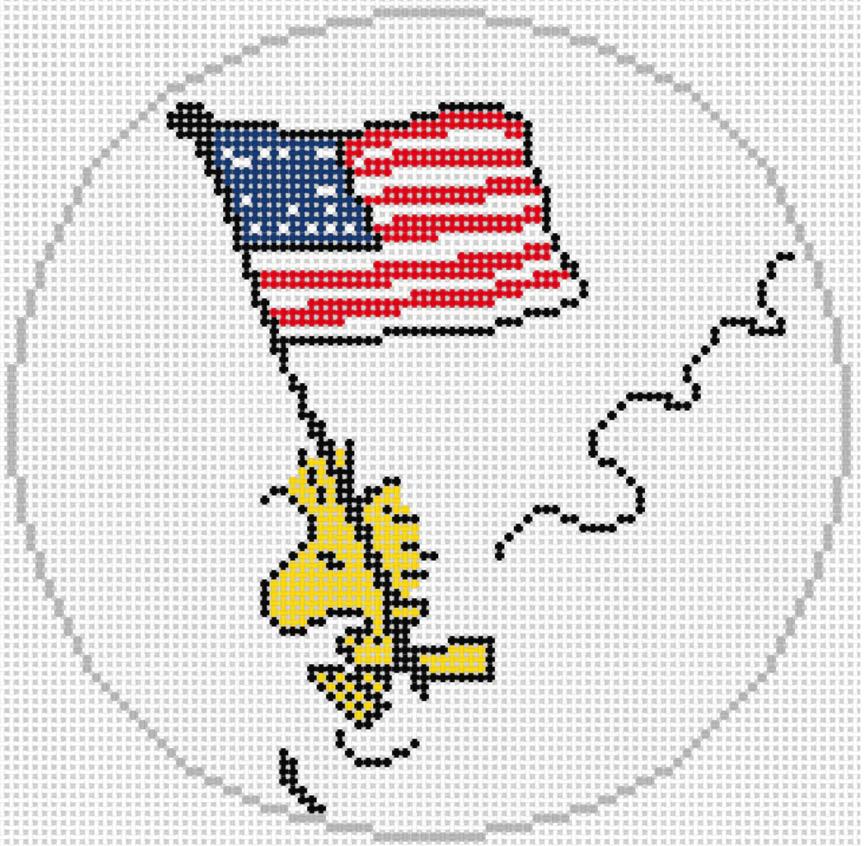 Woodstock Flying the Flag Canvas - PEANUTS