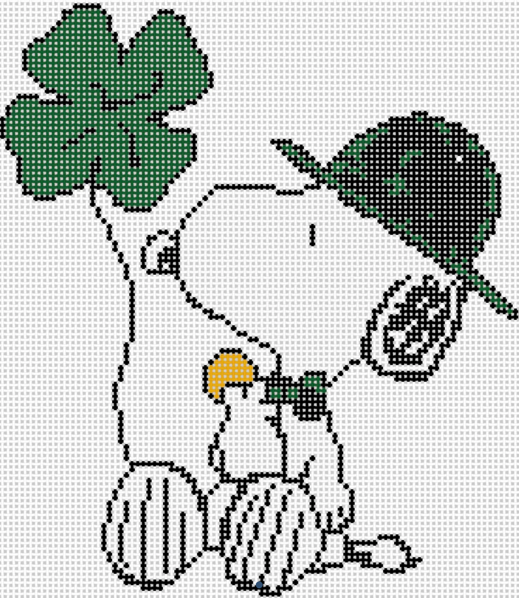 Snoopy with Shamrock - PEANUTS St. Patricks Day