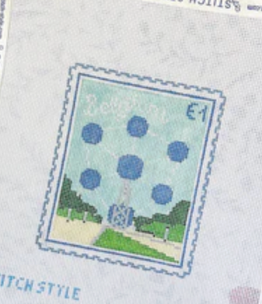 Brussels Atomium Travel Stamp