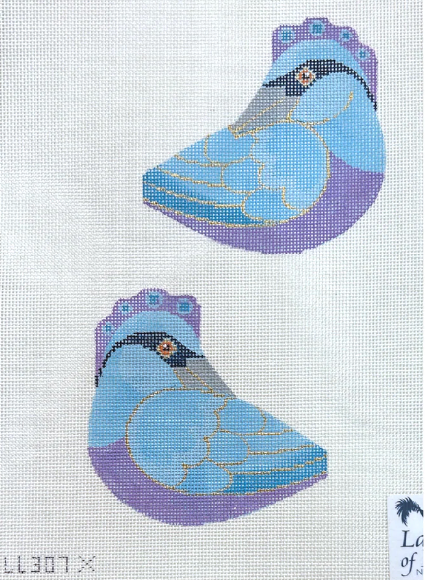 Double-Sided Victoria Crowned Pigeon