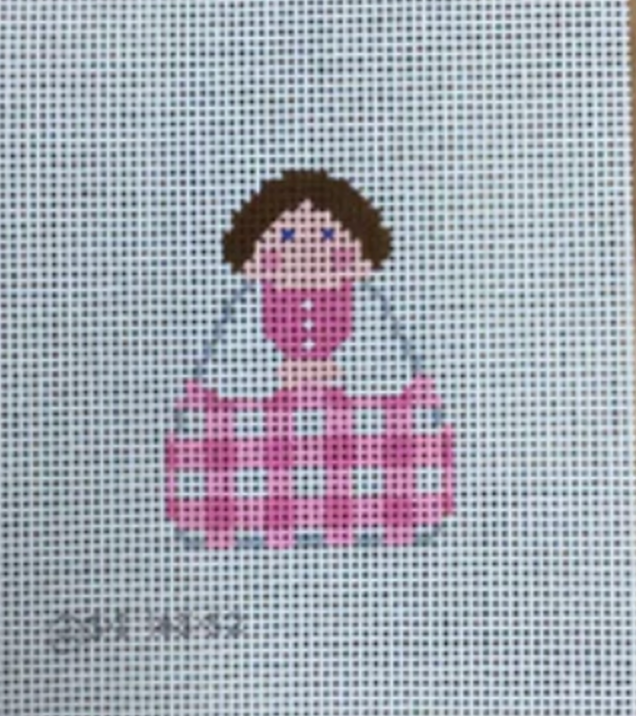 Pink Gingham Stitch It Angel