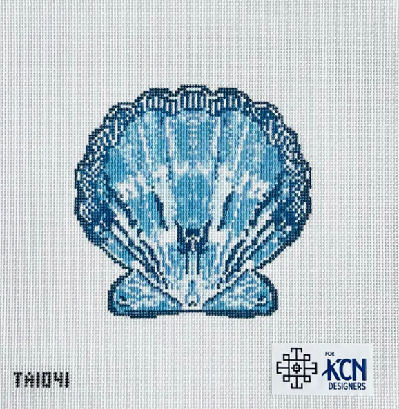Scallop Ornament in Blue