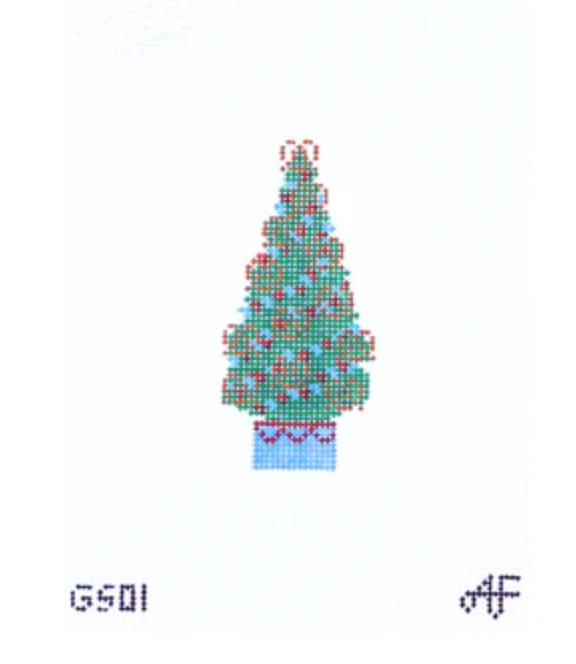 Pretzel Tree Needlepoint Canvas - 13 mesh