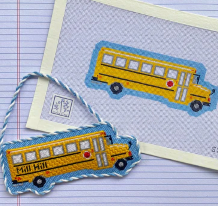 School Bus Canvas with Stitch Guide