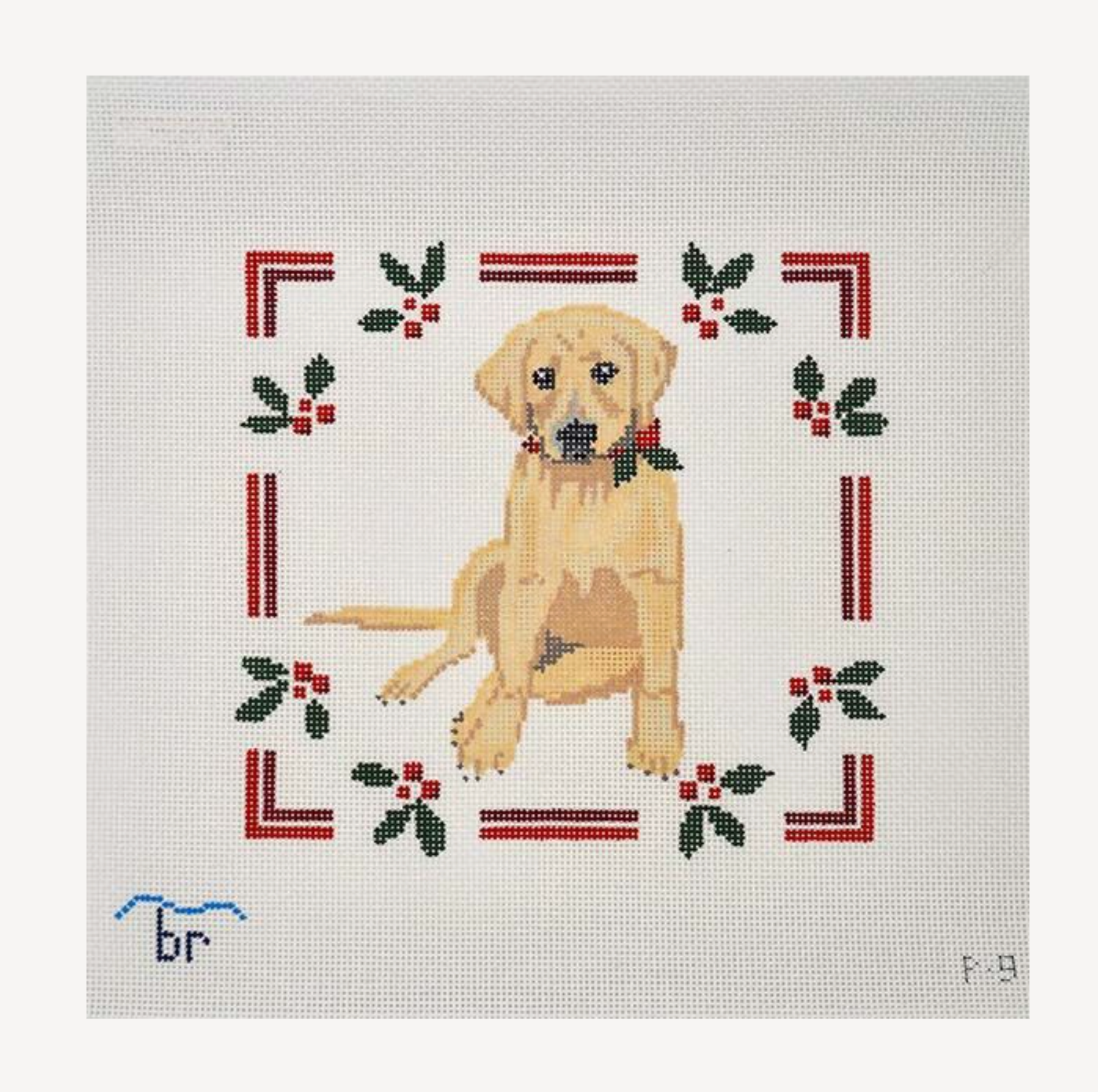 Yellow Lab Puppy w/ Holly
