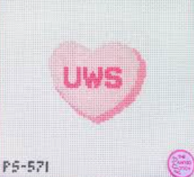 UWS Conversation Heart Pink (Canvas only)