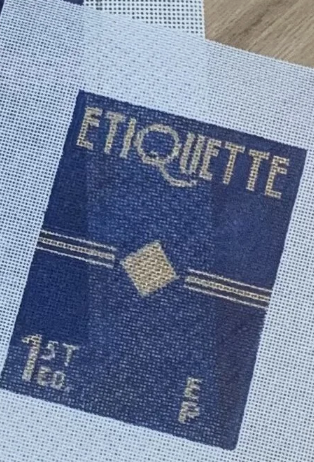Etiquette Book Ornament Canvas