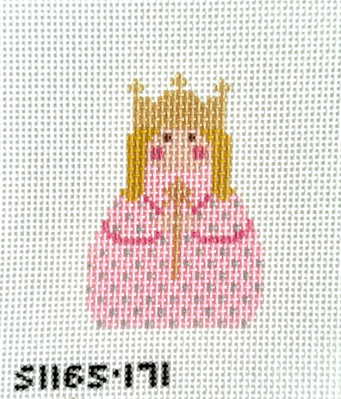 Pink Angel with Gold Crown Stitch-It Angel