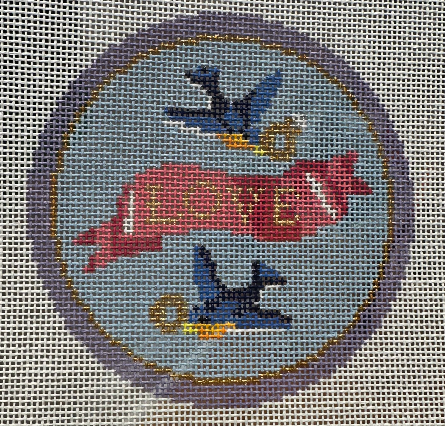 Love Birds Round (with writing)