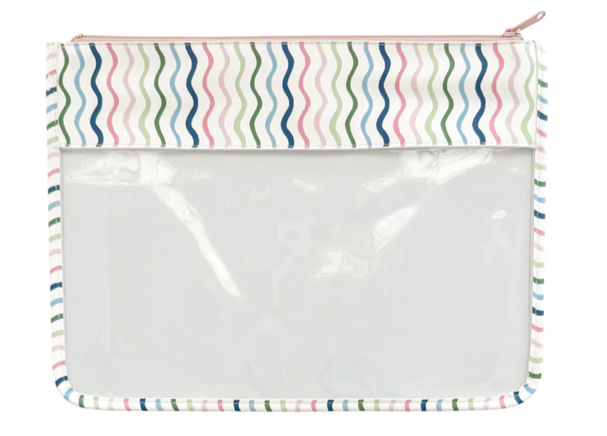 Rainbow Squiggle Peek-Through Project Bag
