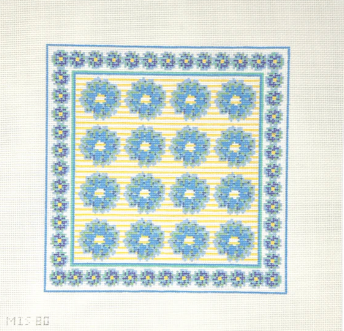 Blue Flowers Tray