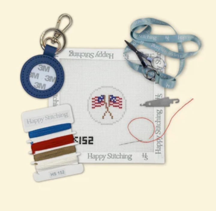 Two Flags Key Fob Needlepoint Kit