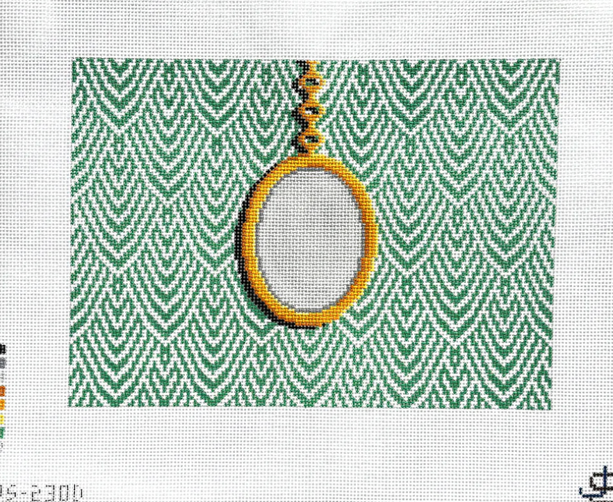Pendant Clutch Canvas in Green