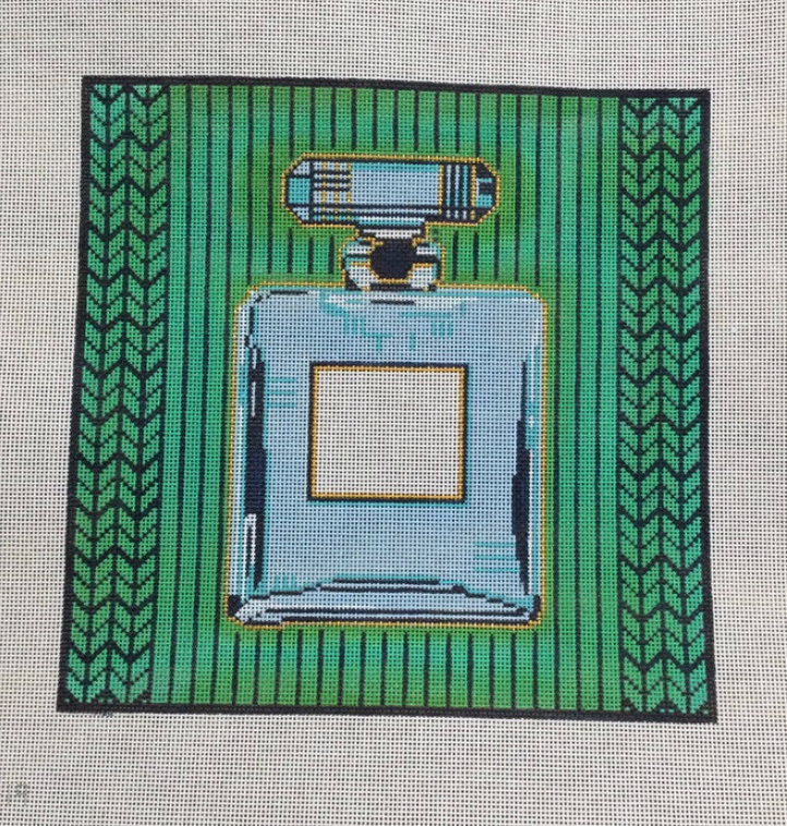 Perfume Bottle on Green