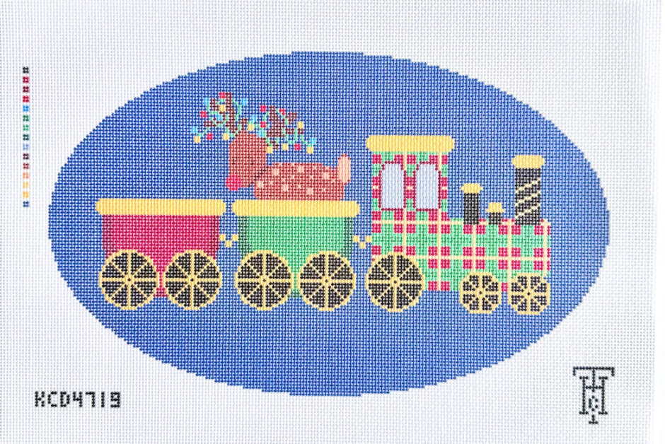Christmas Train Printed Canvas