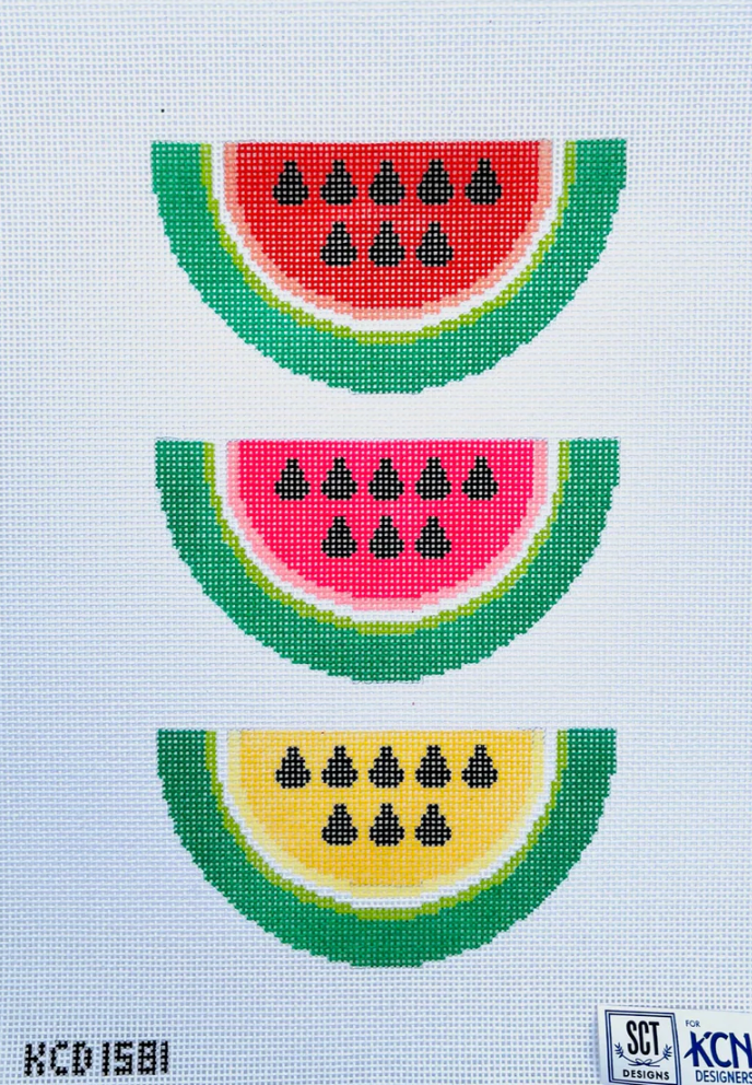 Watermelon Bunting Trio Canvas