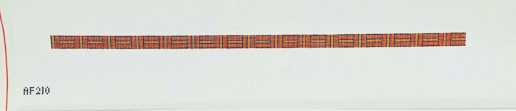 Orange Cross Hatch Wrap Bracelet 18 mesh Needlepoint Canvas - 18 mesh