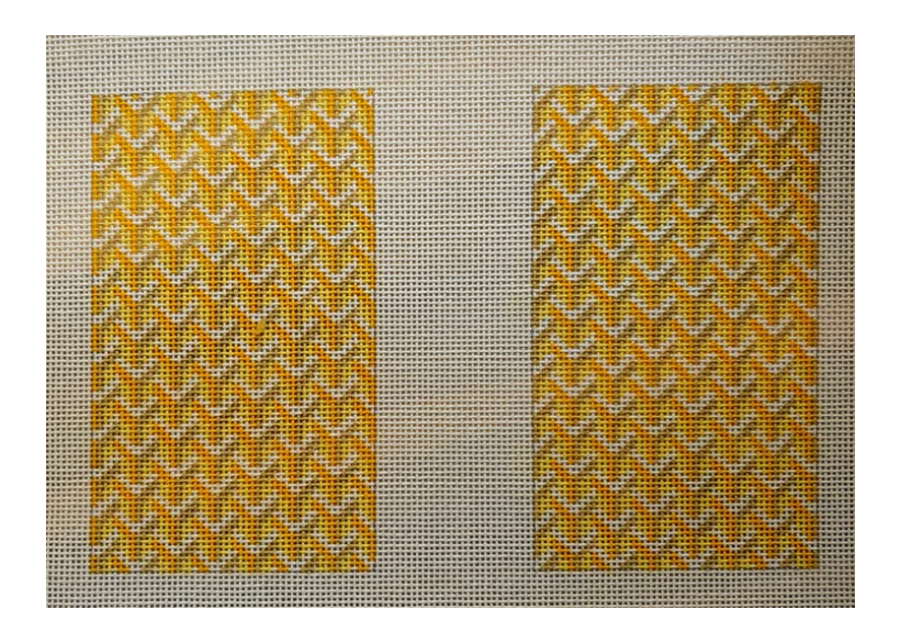Y Pattern Clutch Back 14 mesh Needlepoint Canvas - Yellow
