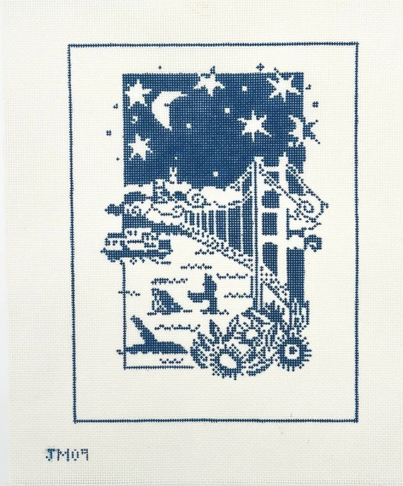 San Francisco Bay Needlepoint Canvas - 13 mesh