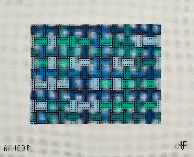 Ribbon Clutch 13 Mesh Needlepoint Canvas - Blue Haze