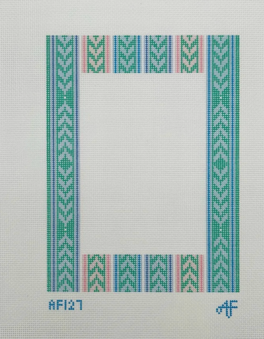 Trellis Frame 13 mesh Needlepoint Canvas - Summer