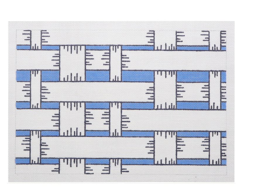 Lattice Clutch 18 mesh Needlepoint Canvas - Blue