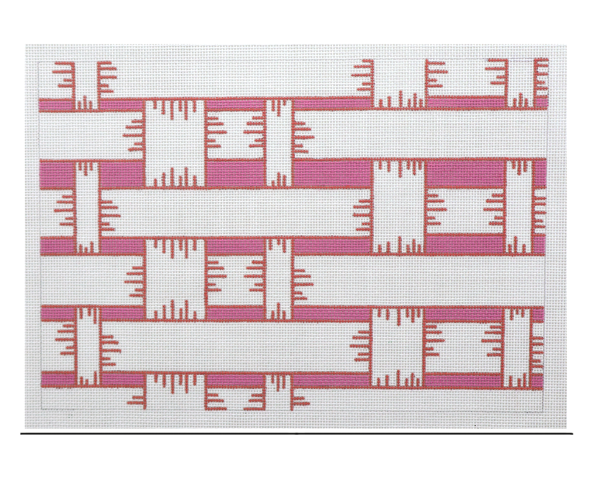 Lattice Clutch 18 mesh Needlepoint Canvas - Pink