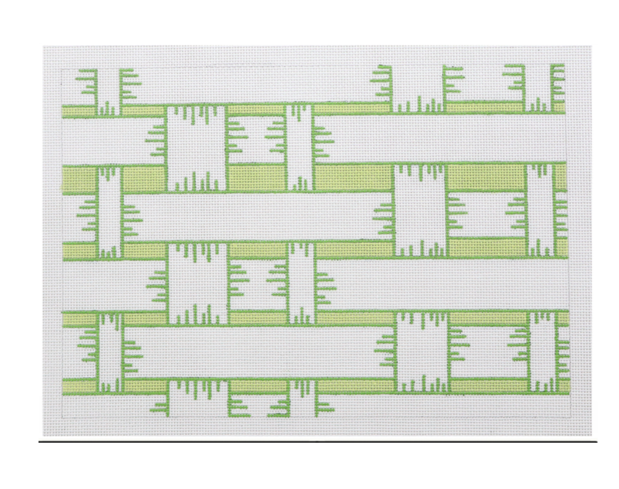 Lattice Clutch 18 mesh Needlepoint Canvas - Lime Green