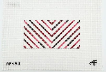 Chevron Insert 13 mesh Needlepoint Canvas - Red