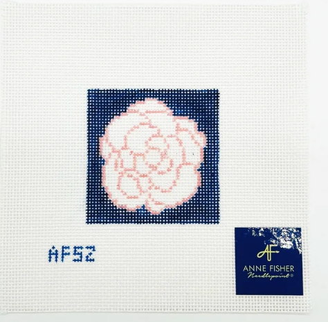 Camellia Insert Needlepoint Canvas - 14 mesh