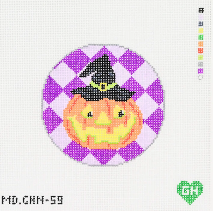 Vintage Halloween Pumpkin Round