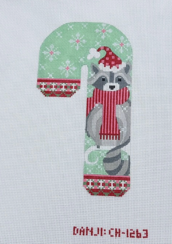 Raccoon Candy Cane