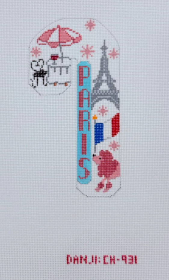 Paris Travel Candy Cane