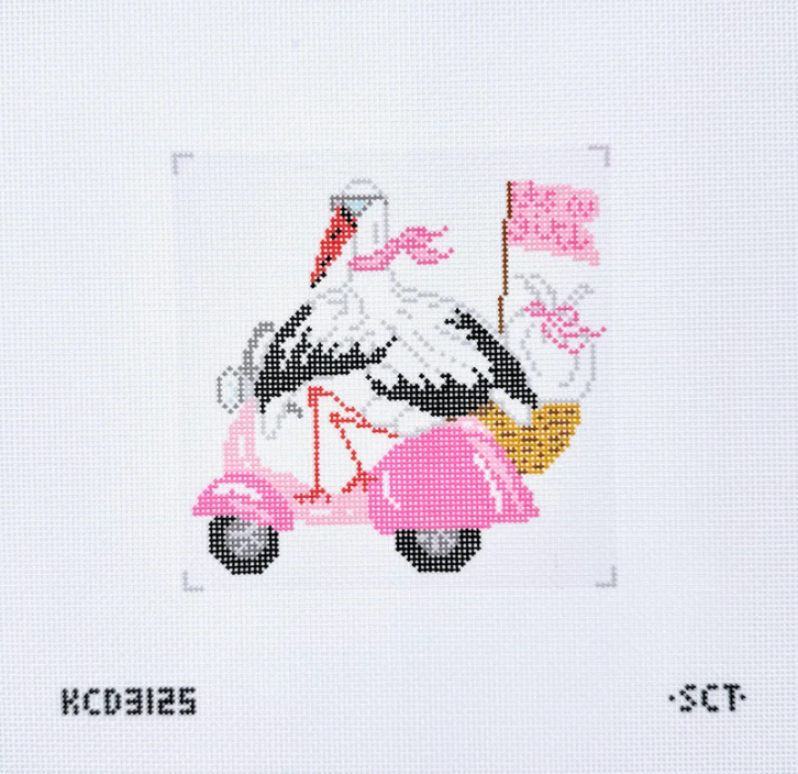 Special Delivery Stork - It’s a Girl Printed Canvas