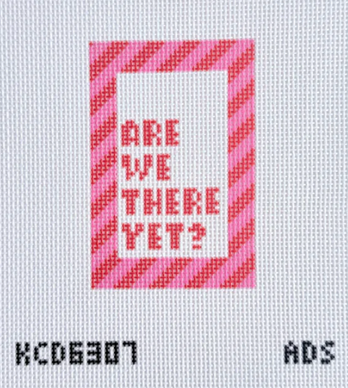 Are We There Yet Pink Printed Canvas