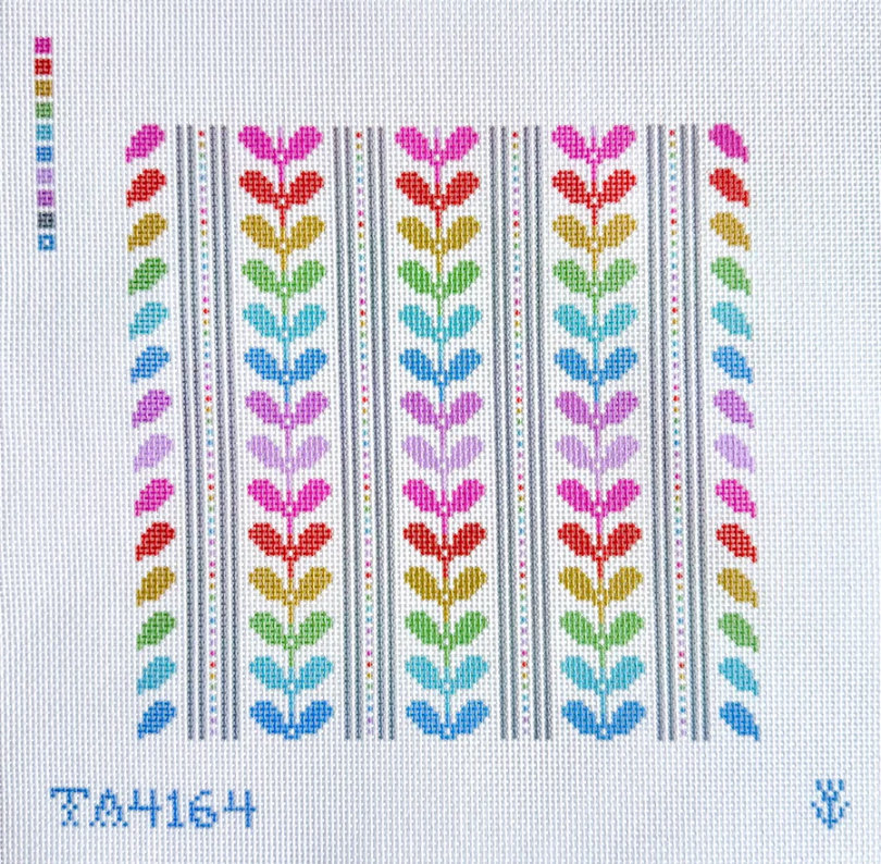 Rainbow Leaf Printed Canvas
