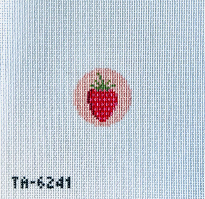Strawberry Key Fob Insert Printed Canvas