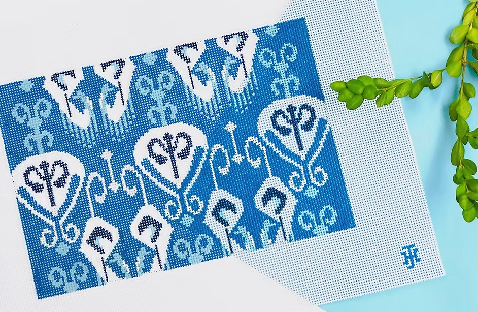 Blue Ikat Clutch