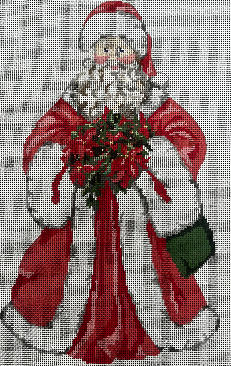 Santa with Poinsetta