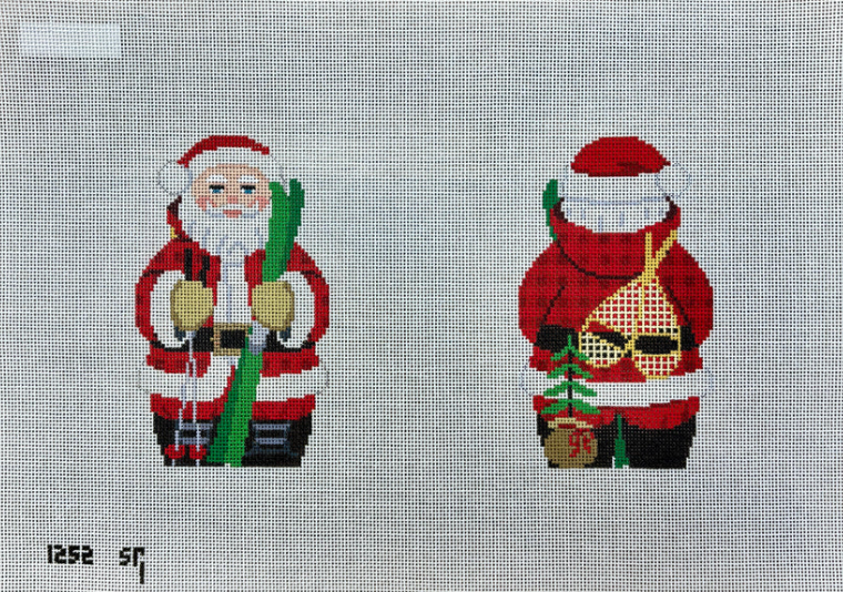 Ski Santa, 2 Sided - 18 mesh