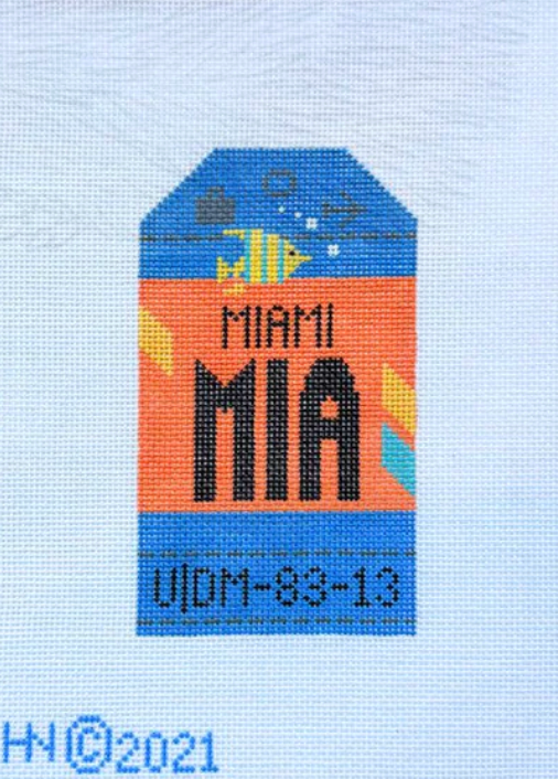 Miami Retro Travel Tag