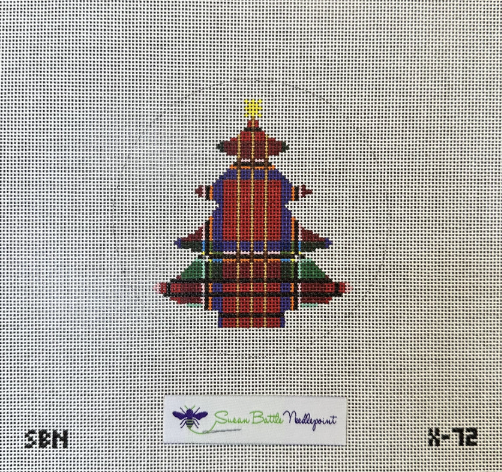 Plaid Christmas Tree Ornament