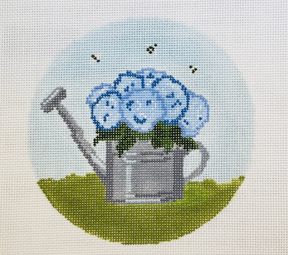 Hydrangea in Watering Can Round