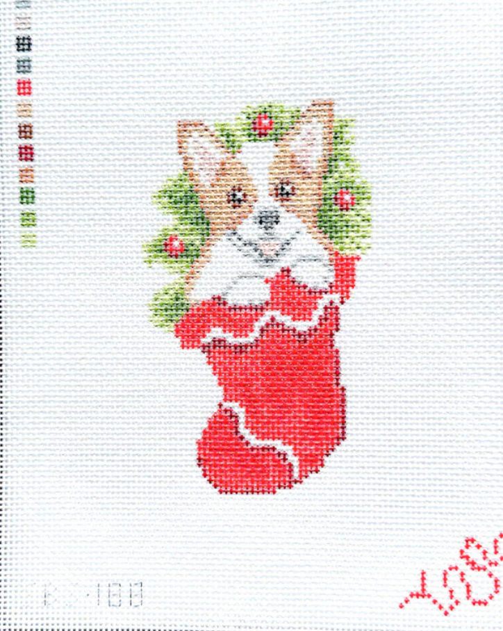 Corgi Puppy in Stocking