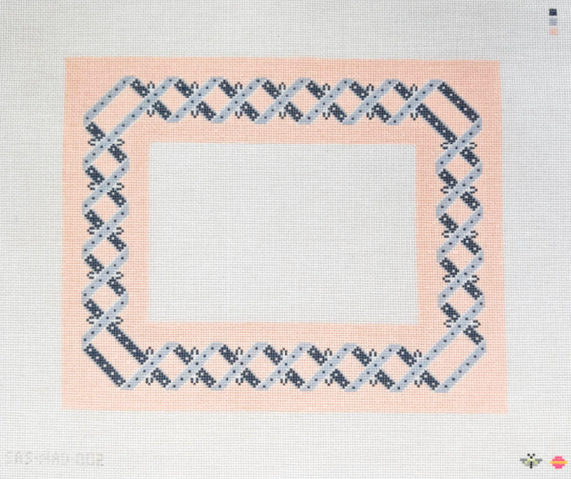 Woven Ribbon Frame (Pink, Blue, & White)